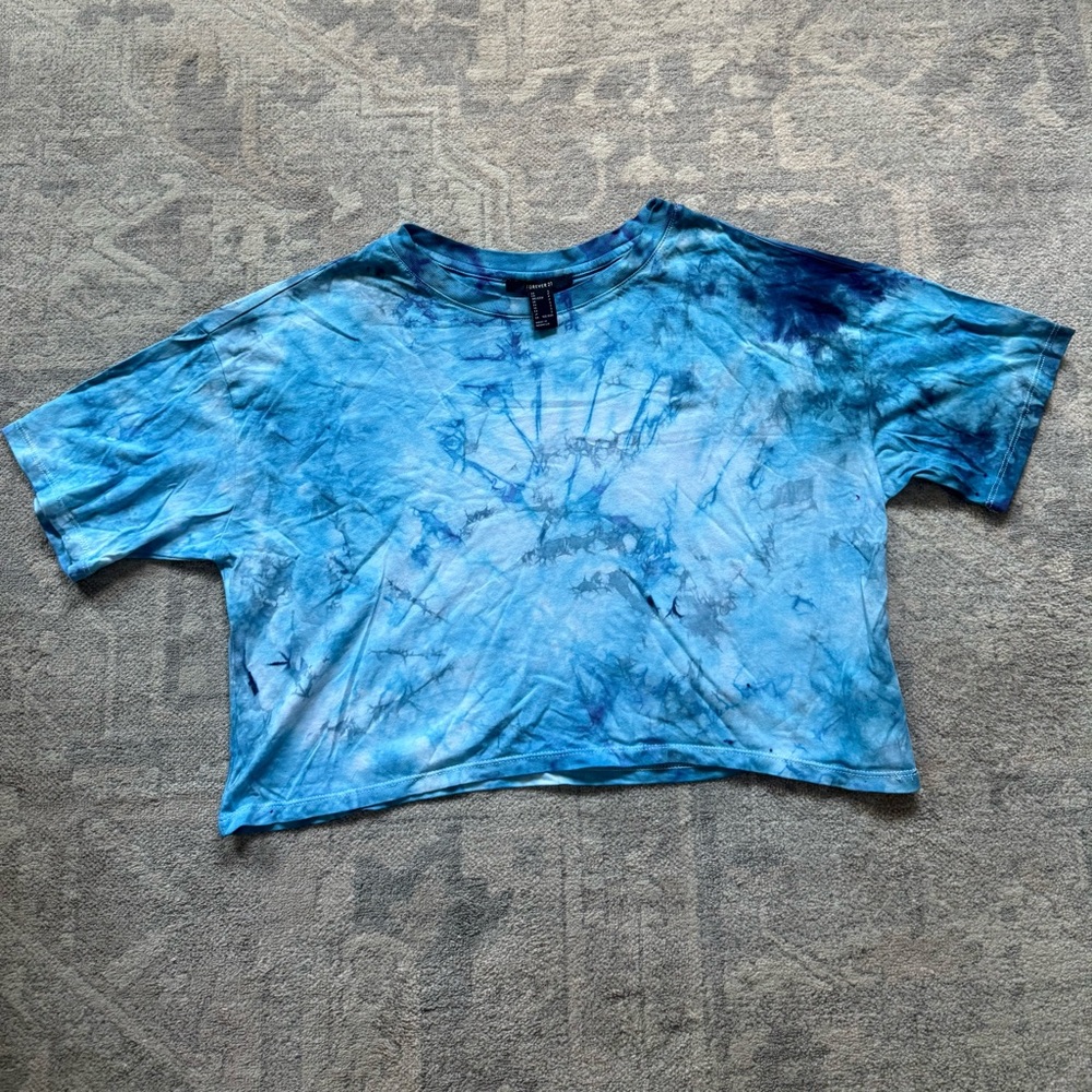 Custom Tie-Dyed Boxy Crop Top T-Shirt